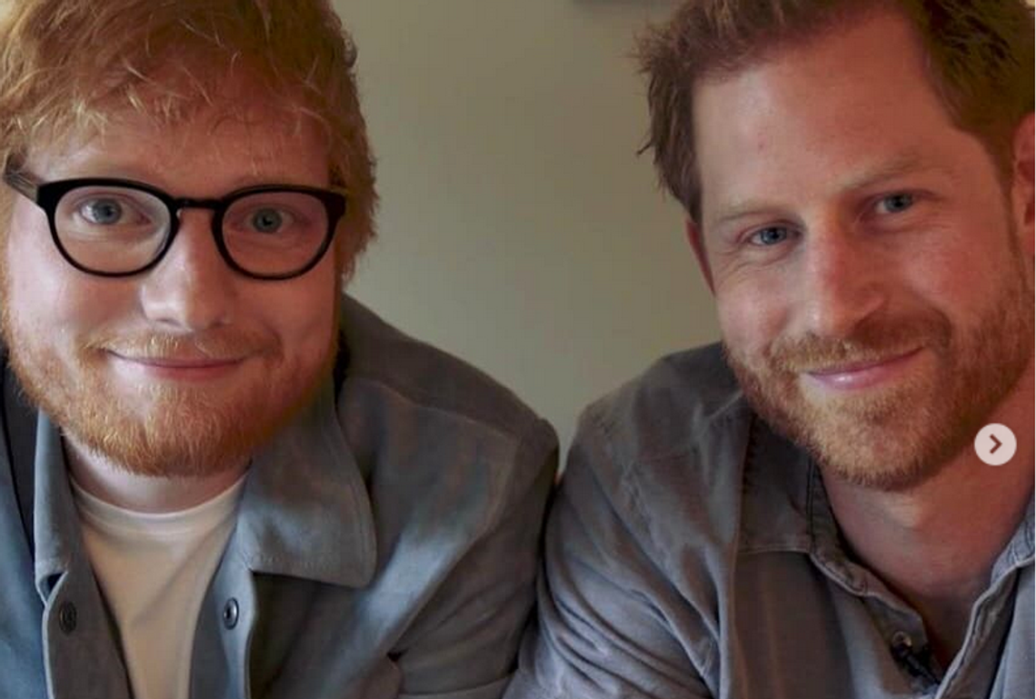 Ed Sheeran w odwiedzinach u księcia Harry`ego 