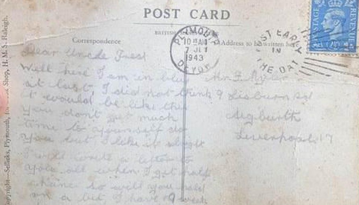 Liverpool: Pocztówka dotarła po 77 latach od jej wyslania