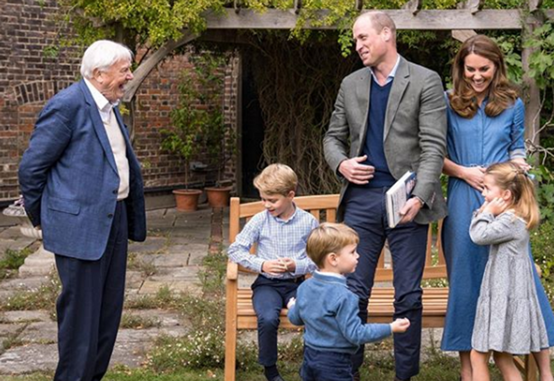 Nowe zdjęcia dzieci Kate i Williama ze spotkania z Sir Attenborough