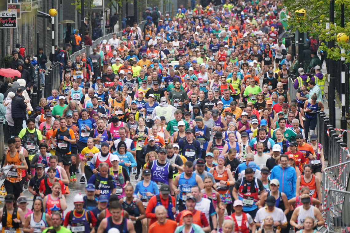 Pół miliona biegaczy weźmie udział w londyńskim maratonie