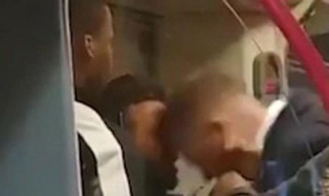Policjant znokautował pasażera pociągu (video)