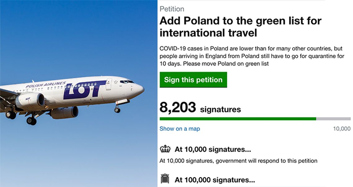 Powstała petycja do brytyjskich władz o dodanie Polski do GREEN LIST. Jak podpisać?
