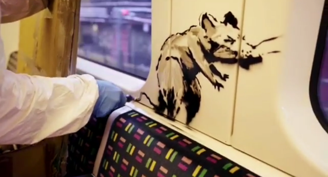 Służby metra usunęły najnowszą pracę Banksy'ego