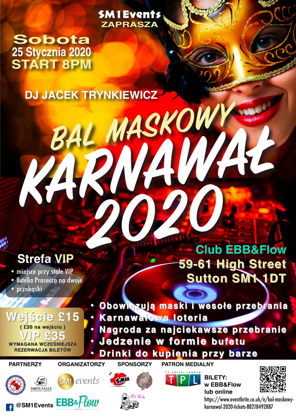 Bal Maskowy KARNAWAŁ 2020