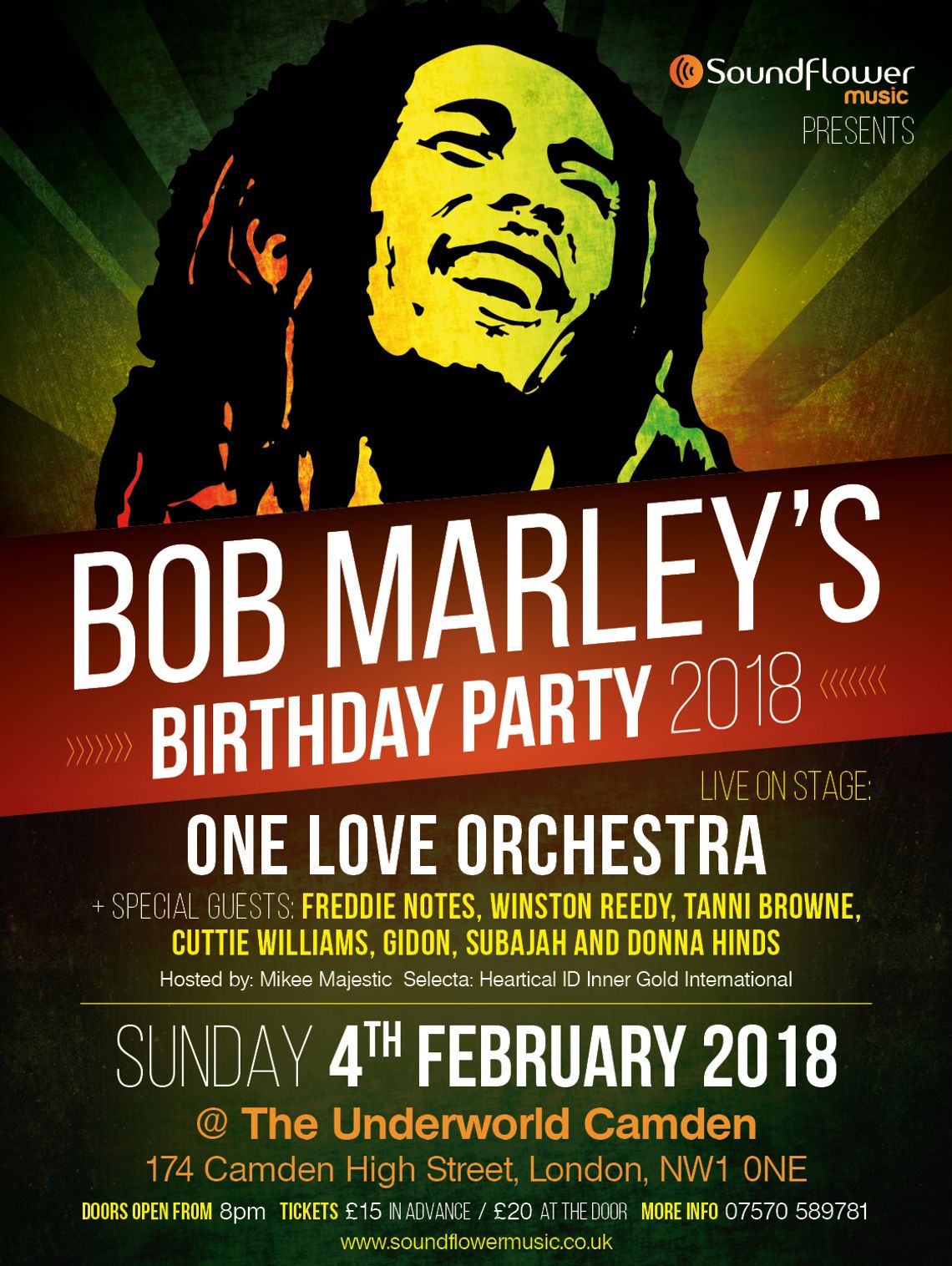 BOB MARLEY'S BIRTHDAY PARTY 2018 - LONDON