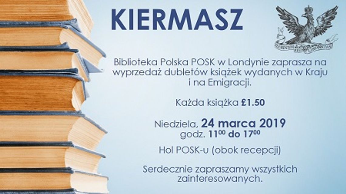 Kiermasz Biblioteki Polskiej POSK w Londynie