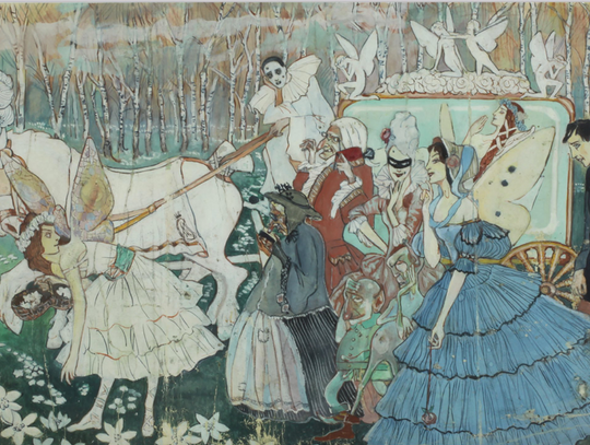 Maria Pawlikowska - Jasnorzewska Illustration for a Fairy Tale (1914) Watercolour on paper 23×35cm Image courtesy Museum of Literature, Warsaw